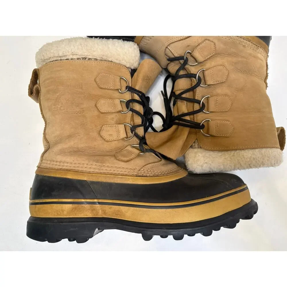 Sorel Waterproof Caribou II Men’s Winter Boots Sz 9 - Picture 2 of 9